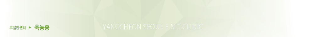 코질환센터 > 축농증(부비동염)