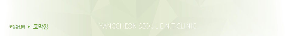 코질환센터 > 코막힘